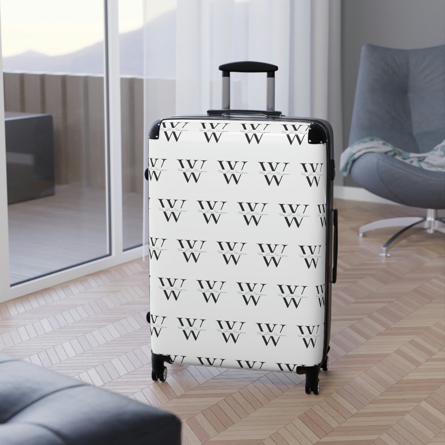 WLU White Limited Edition Suitcase (Carry on size, Medium sized and Large)