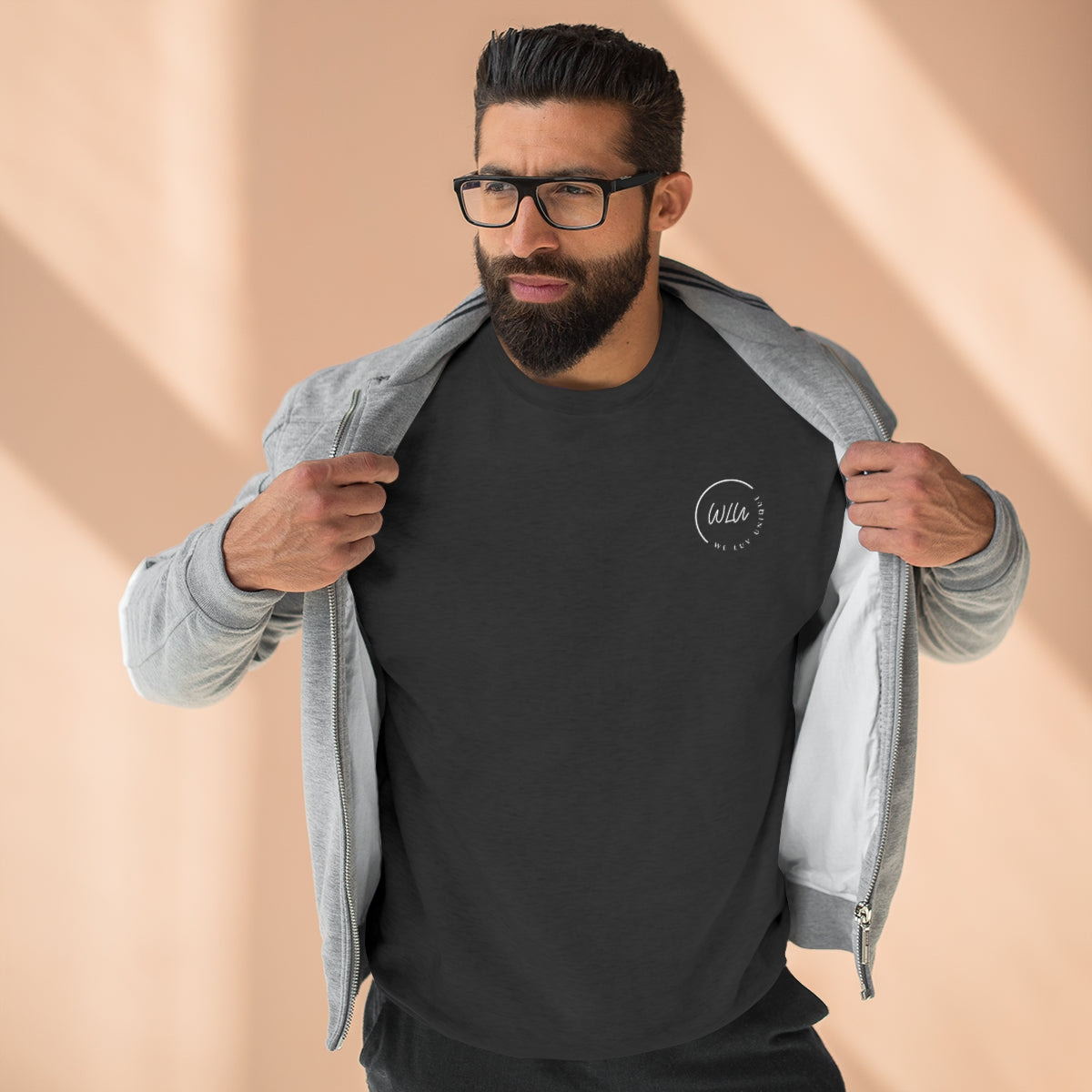 WLU Premium Crewneck Sweatshirt Small Logo