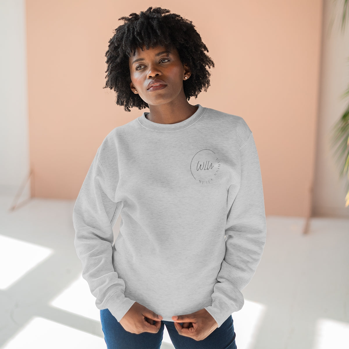 WLU Premium Crewneck Sweatshirt Samll Logo