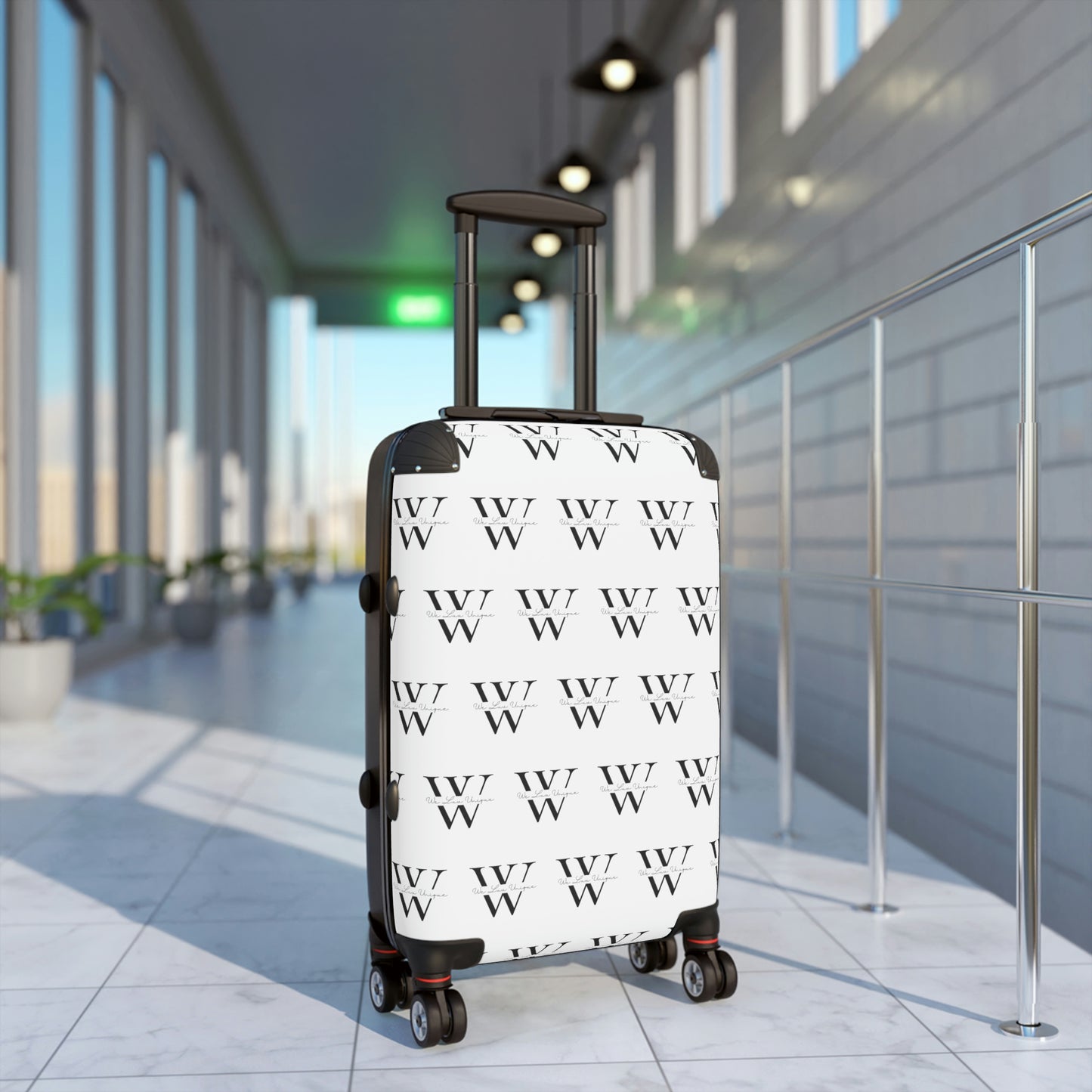 WLU White Limited Edition Suitcase  (Carry on size, Medium sized and Large)