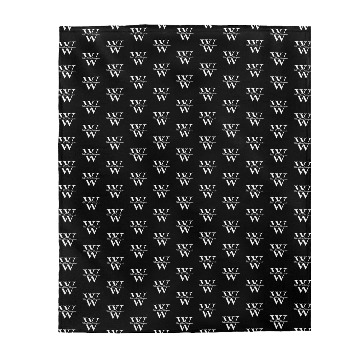 WLU Black Velveteen Plush Blanket