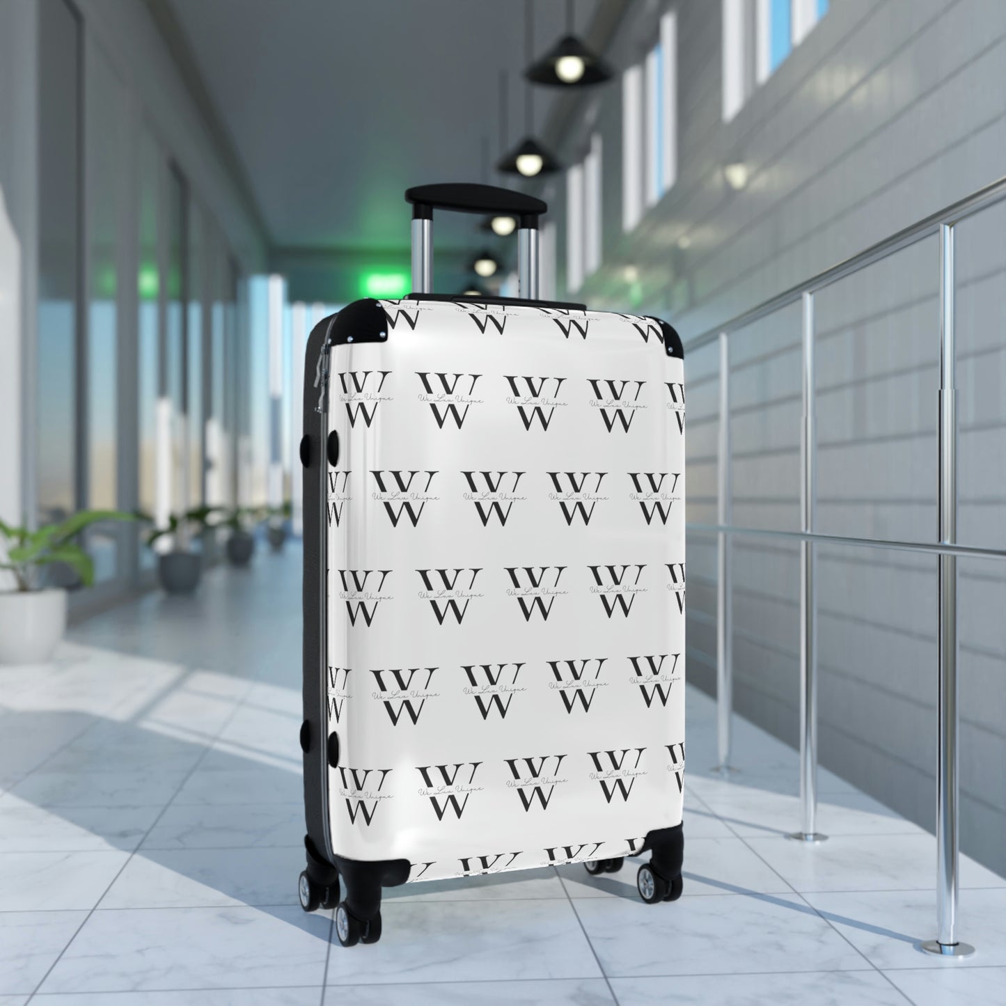 WLU White Limited Edition Suitcase  (Carry on size, Medium sized and Large)